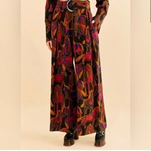NEW NWT Farm Rio Black Wild Horses pantsuit size XS